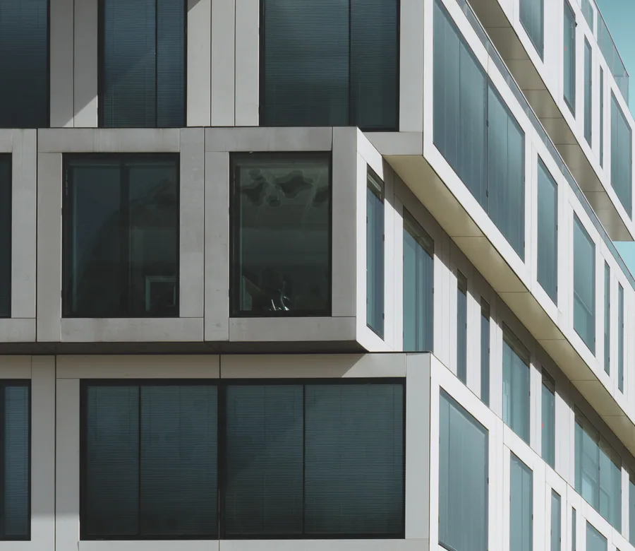 Contemporary commercial building facade